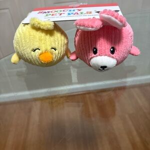 Smoochy Pet Pals ~SqueakyCrinkle Dog Toy. Birds 6” Chicken And Bunny